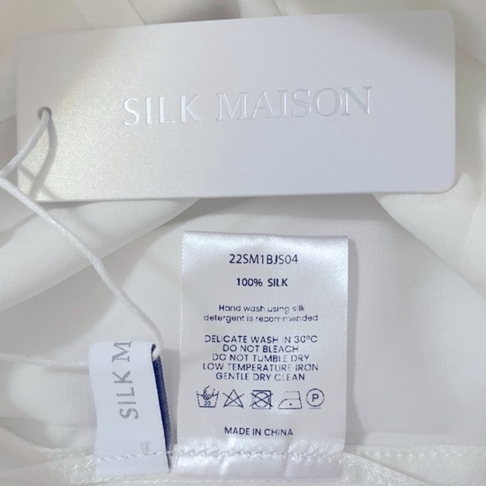 Nwt Silk Maison Side Slit Silk Culotte Jumpsuit Pearl White Sizexs — image 5 of 8